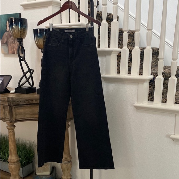 Joe’s High Rise Meira Wide Leg Ankle Black Jeans NWT Size 26 - Picture 3 of 9